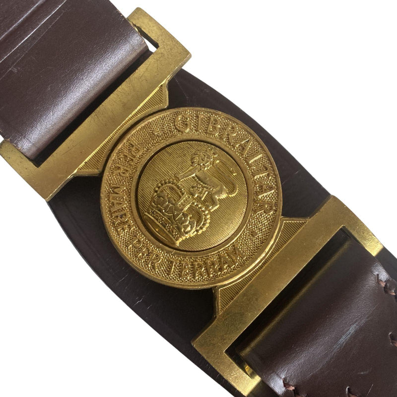 Royal Marines Brown Leather Sword Belt