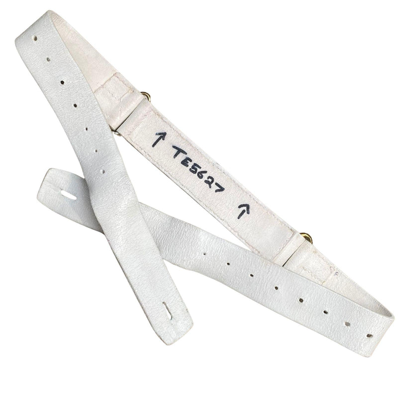 British Army White Leather Buff Belt