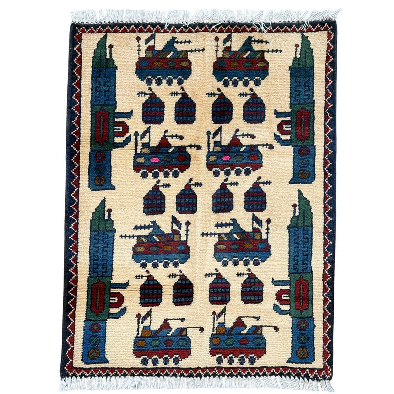 Afghan War Rug  75cm x 55cm