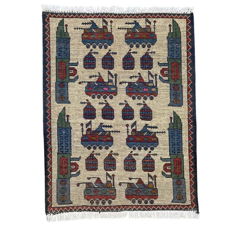 Afghan War Rug  75cm x 55cm