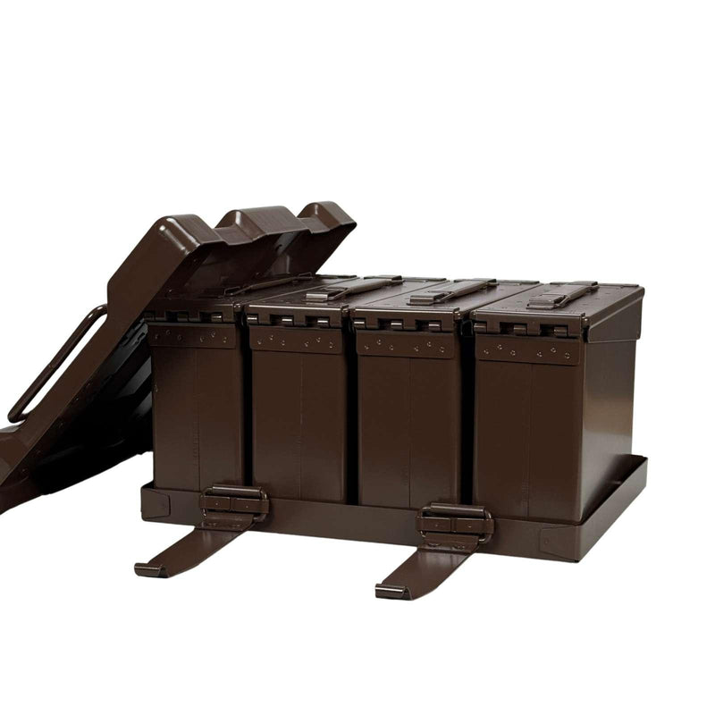 British Army Brown 7.62 H84 MK.I Ammo Boxes and Carry Case