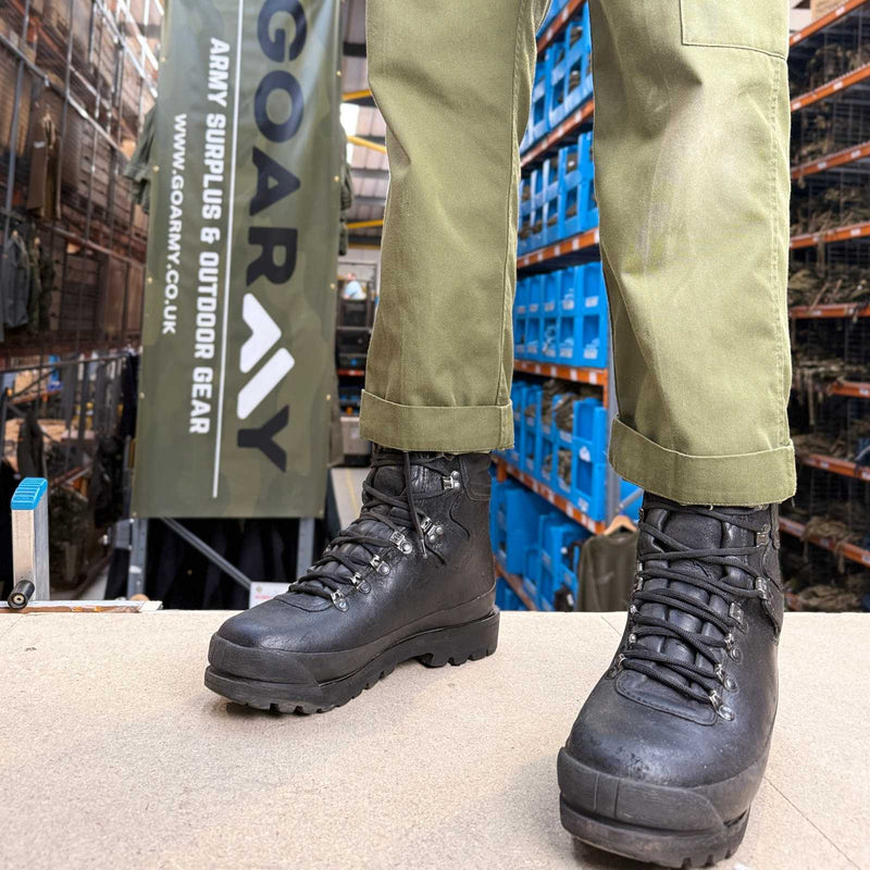Meindl Black Mountain Leather Combat Boots
