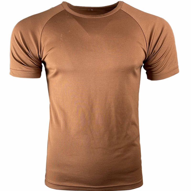 Army coolmax Brown athletic shirt on a white background