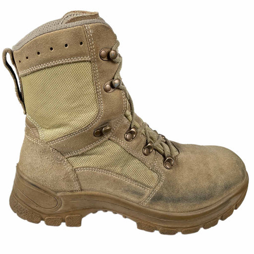 DISTRESSED Haix German Army Nubuck GoreTex Boots Tan tactical boot on a white background