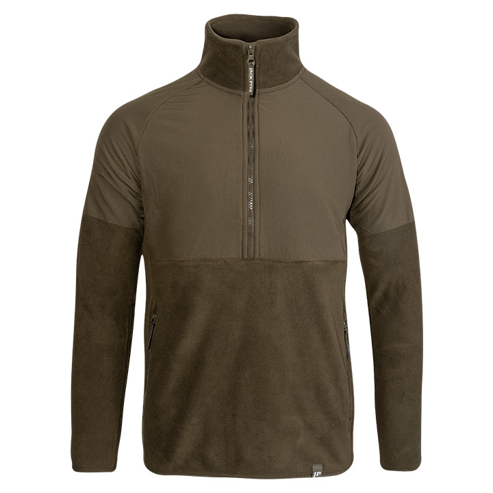 Jack Pyke Bleasdale Half Zip Fleece Top Dark Olive