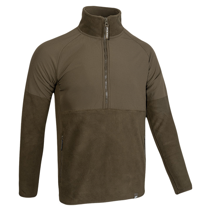 Jack Pyke Bleasdale Half Zip Fleece Top Dark Olive