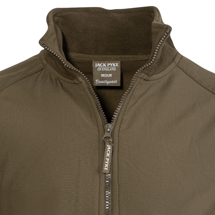 Jack Pyke Bleasdale Half Zip Fleece Top Dark Olive