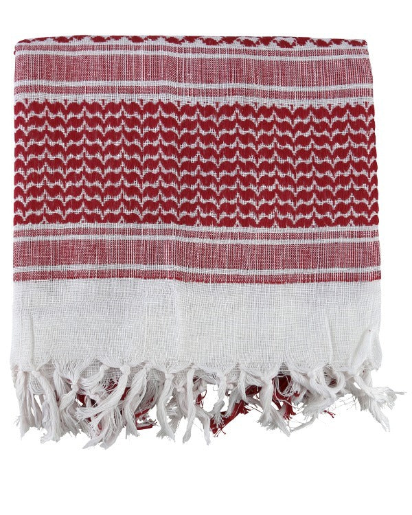 Cotton Shemagh - Red & White