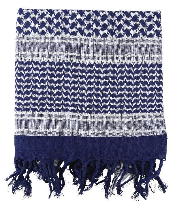 Cotton Shemagh - Blue & White