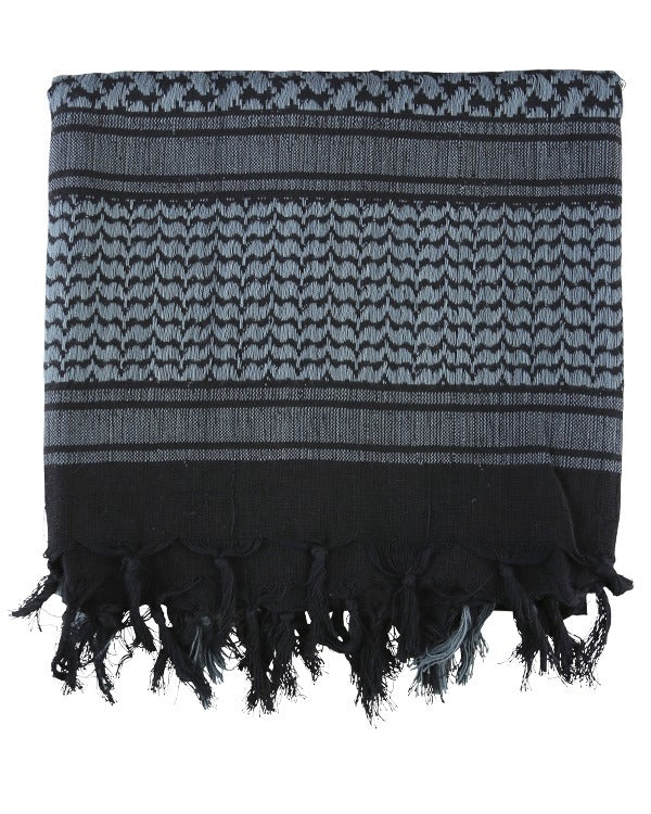 Cotton Shemagh - Black & Grey