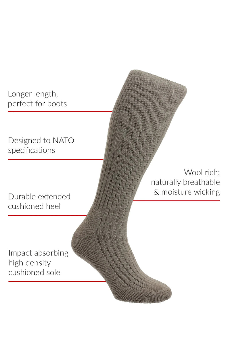 Wool Boot Socks - Commando