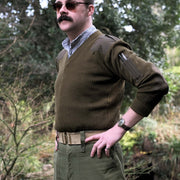 Italian Army V - Neck Wool Jumper - Goarmy