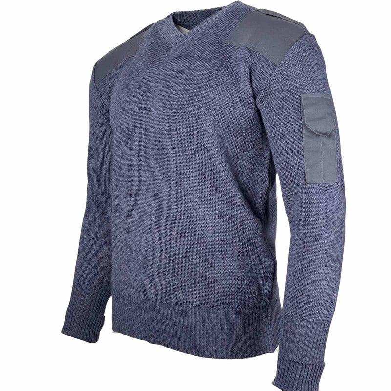RAF Wool Pullover Blue V Neck - Goarmy