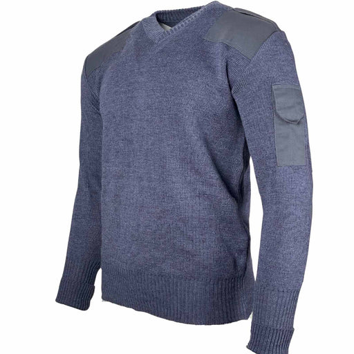 RAF Wool Pullover Blue V Neck - Goarmy