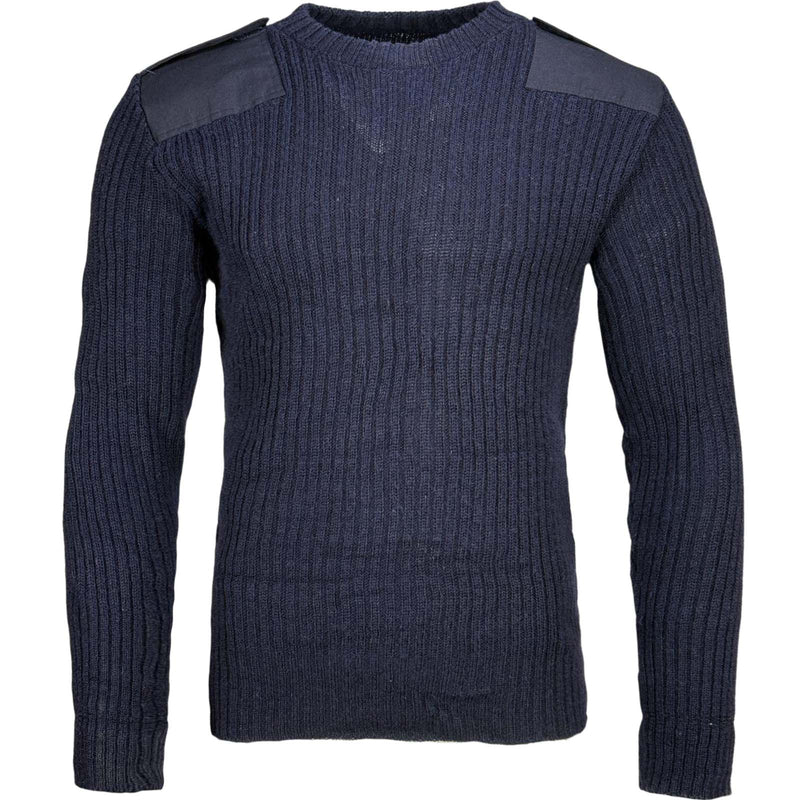 Royal Navy Wool Pullover | Rib Knit