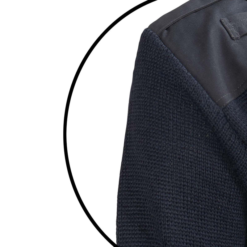 Royal Navy Wool Pullover V-Neck | Textured Knit