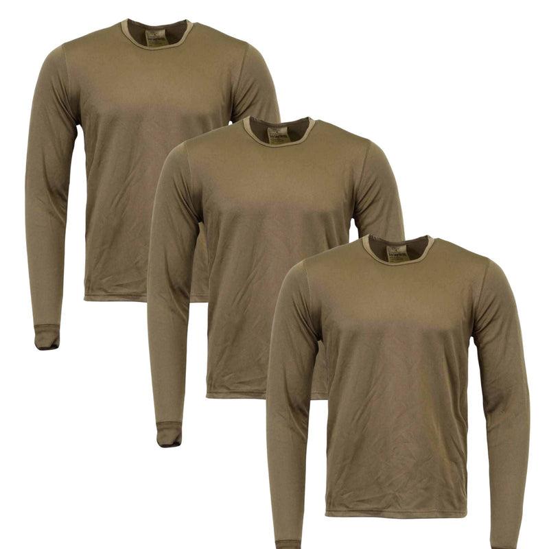 Thermal Olive Fleece Base Layer Top | Pack of 3 - Goarmy