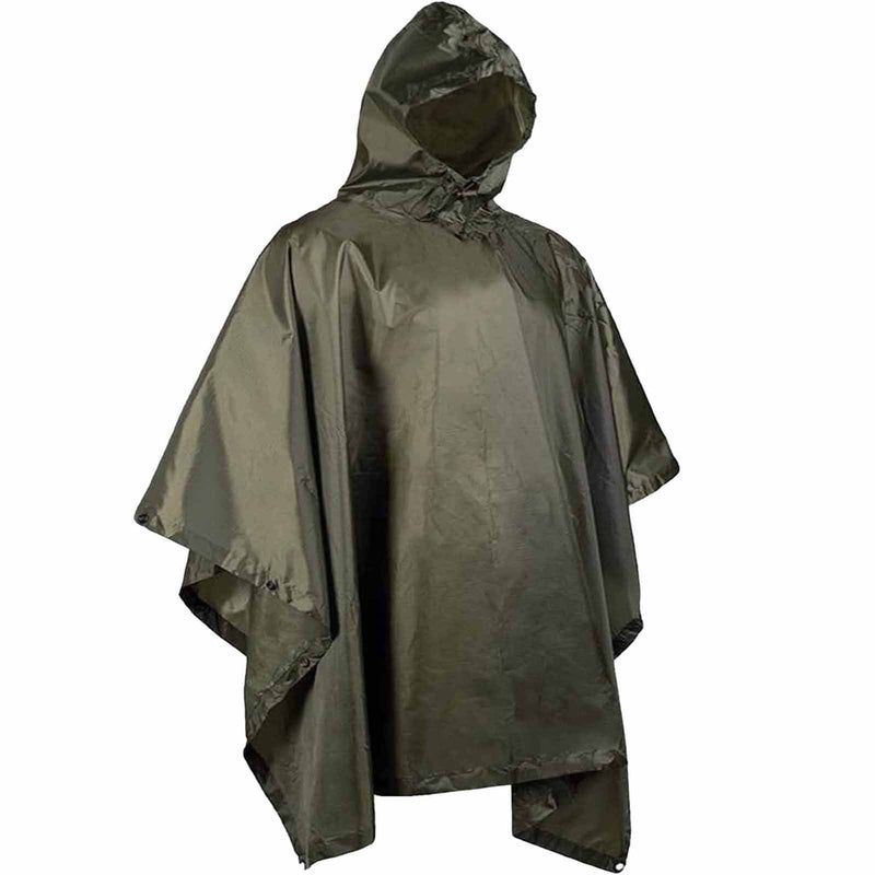 3 in 1 Waterproof Rain Poncho Olive