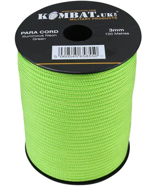 3mm - 100m Neon Green Paracord - Goarmy