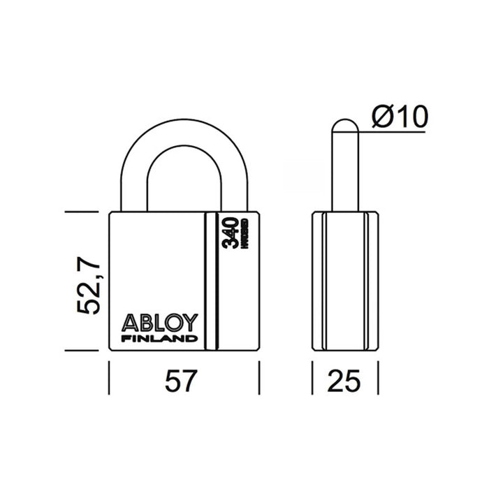 Abloy PL340 Steel Padlock with Shackle Guard - Goarmy