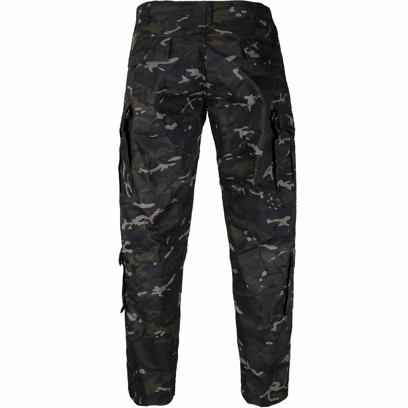Pantaloni Mimetici Stile Militare – Combat Cargo Nero, Taglie Vita 30-34, Nuovi Con Etichette