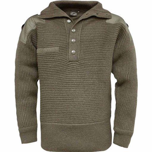 Austrian Olive Wool Alpine Sweater - Goarmy