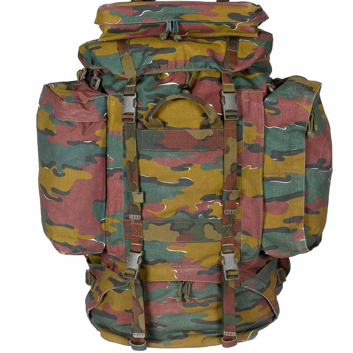 Belgian Army 120L Bergen With Side Pouches Goarmy Belgian Army 120L Bergen With Side Pouches Goarmy