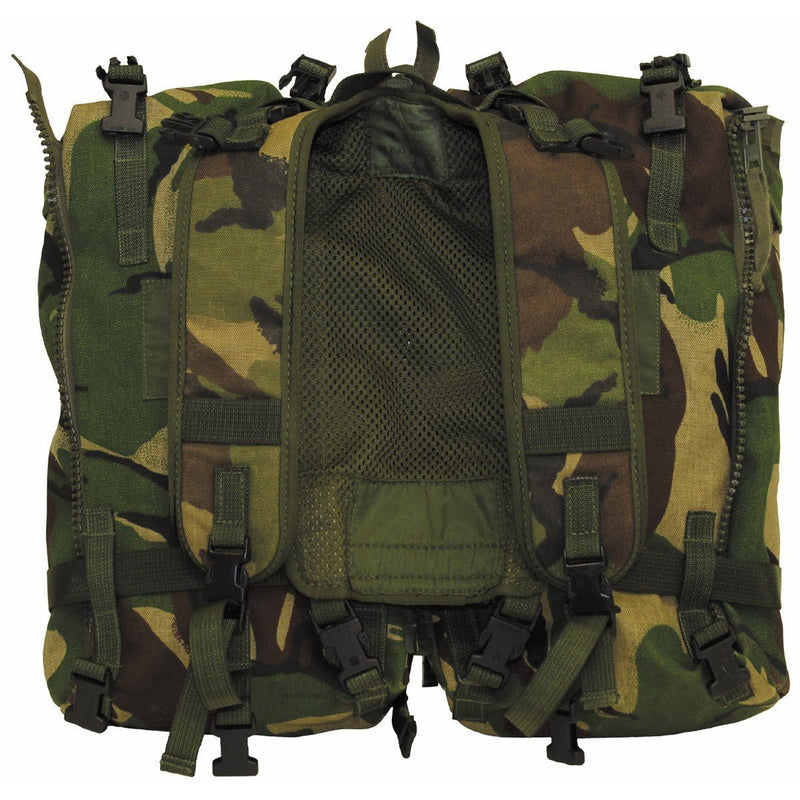 British Army 90L Short Back DPM Bergen With Side Pouches - Goarmy