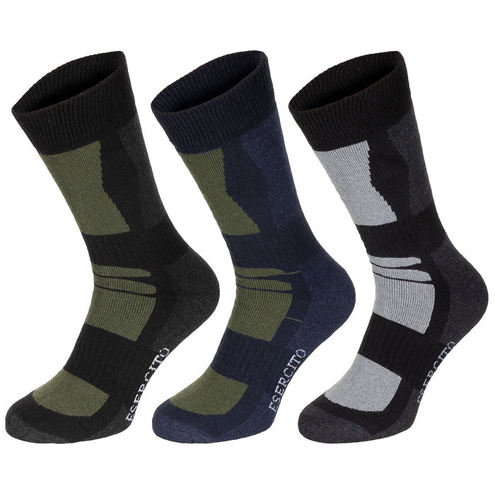 Half Length Winter Socks "Esercito" Striped 3 pack - Goarmy