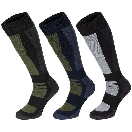 Knee Length Winter Socks "Esercito" Striped 3 Pack - Goarmy