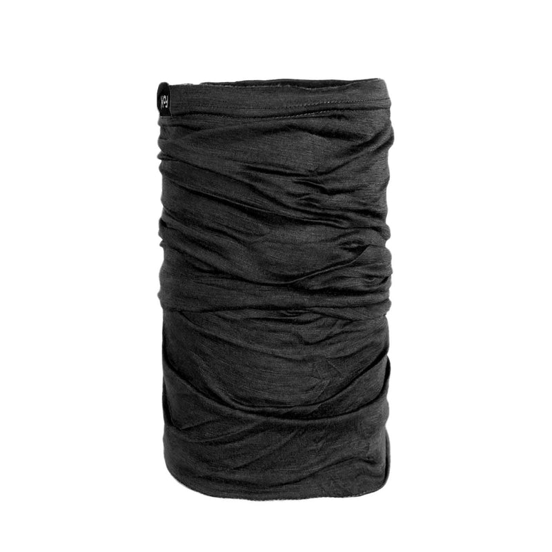 Merino Wool Snood Scarf Black - Goarmy