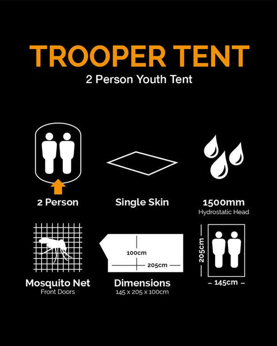 Trooper Military Tent - 2 Man - Single Skin - Goarmy
